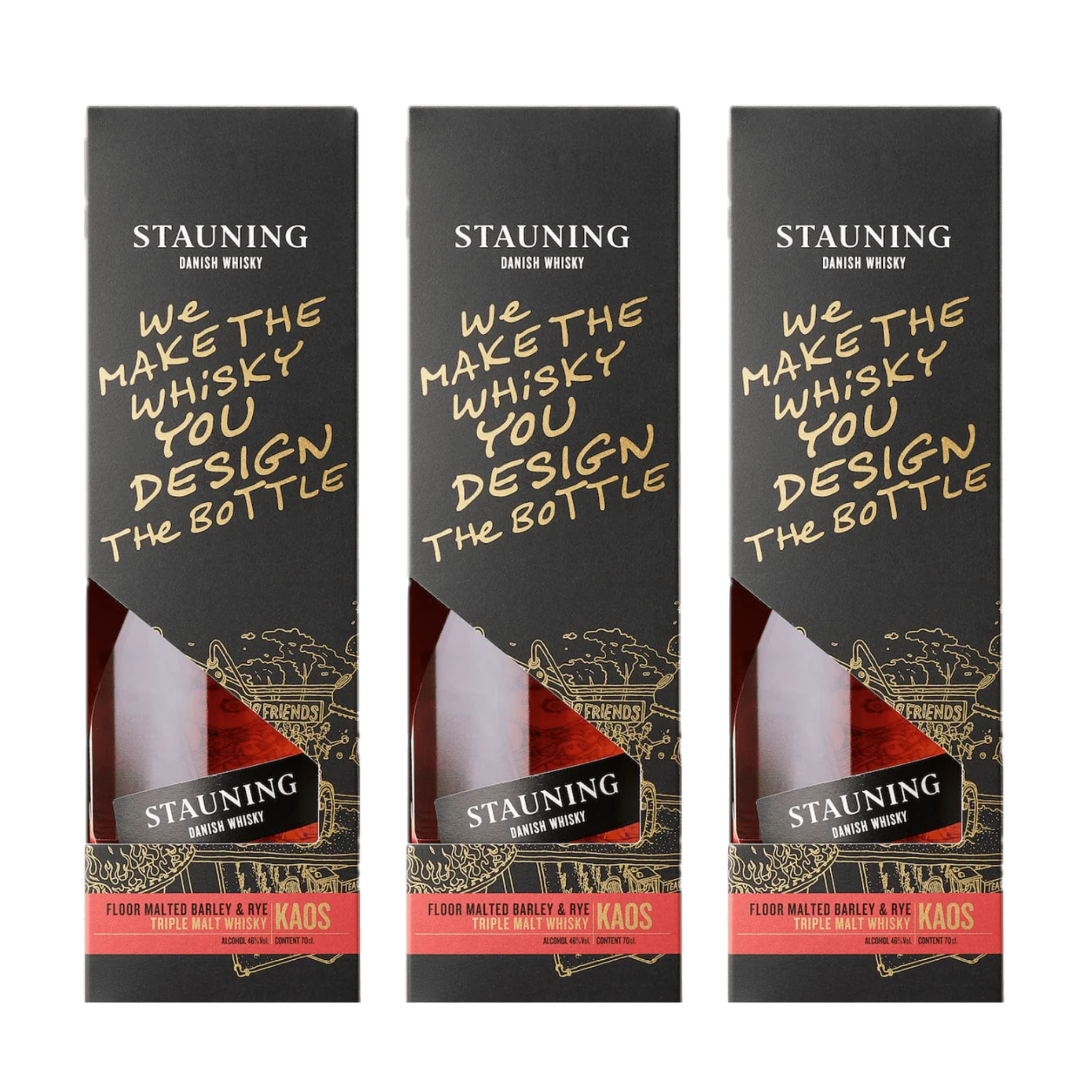 3 x Stauning KAOS Design Edition – En smagsrejse i dansk design og whiskyhåndværk