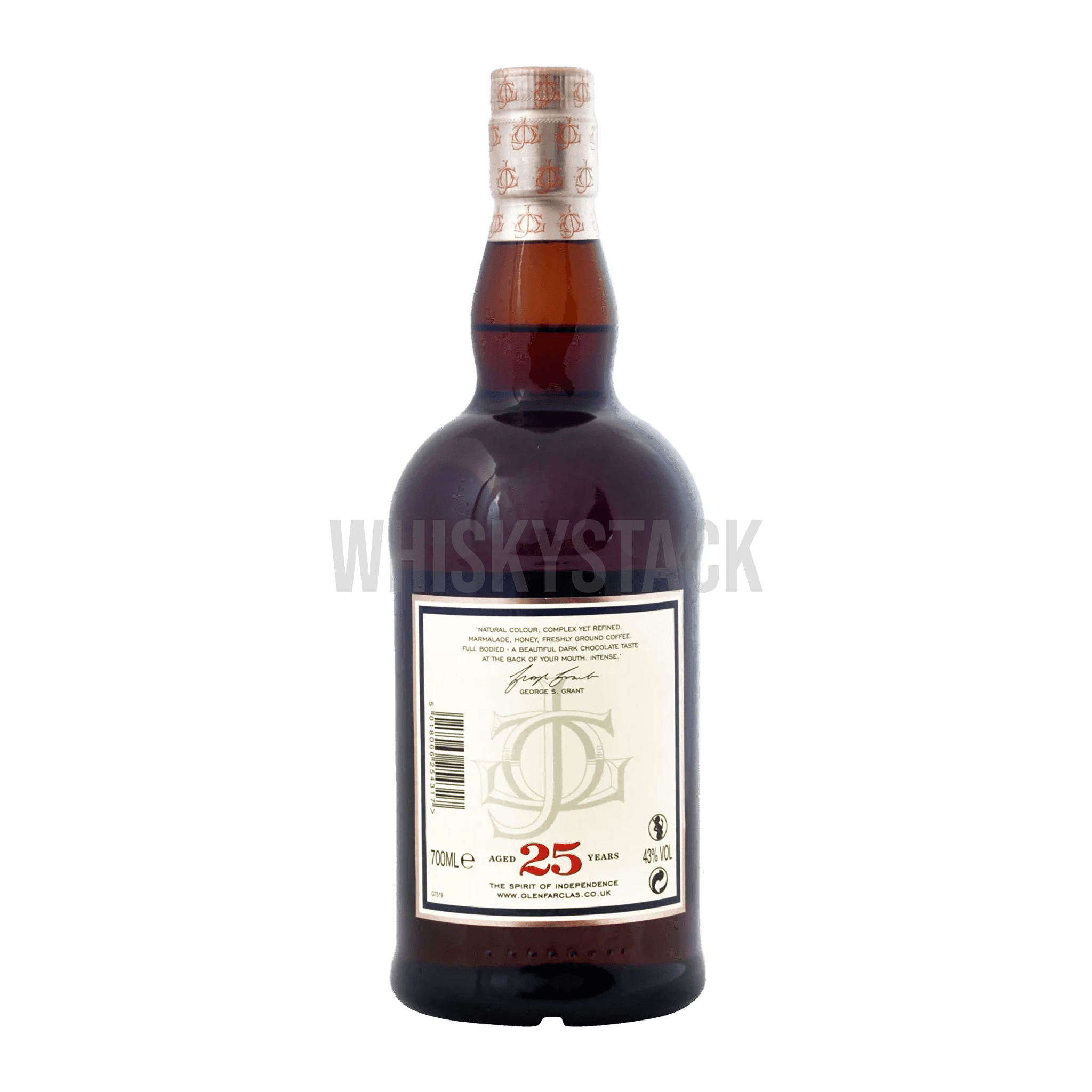 Glenfarclas 25 Years Old Bottle Back