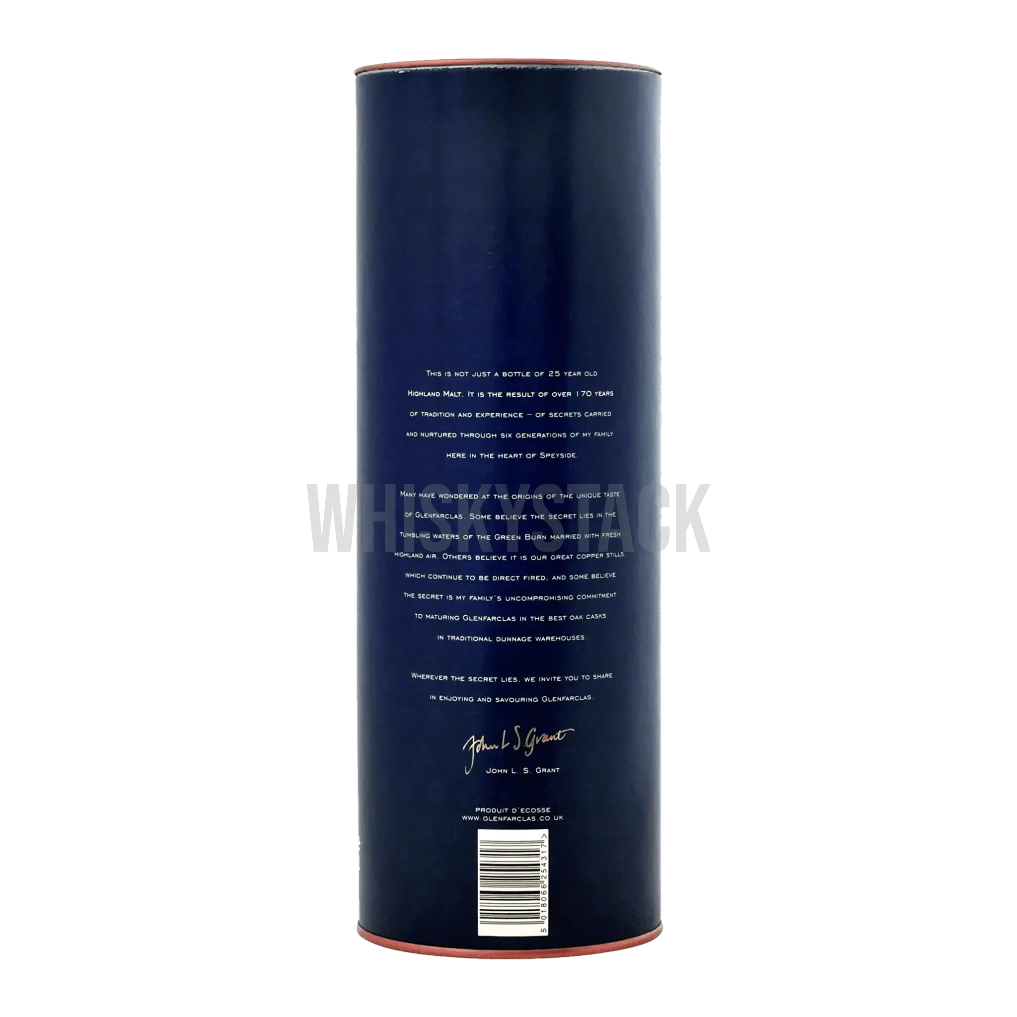 Glenfarclas 25 Years Old - Box Back