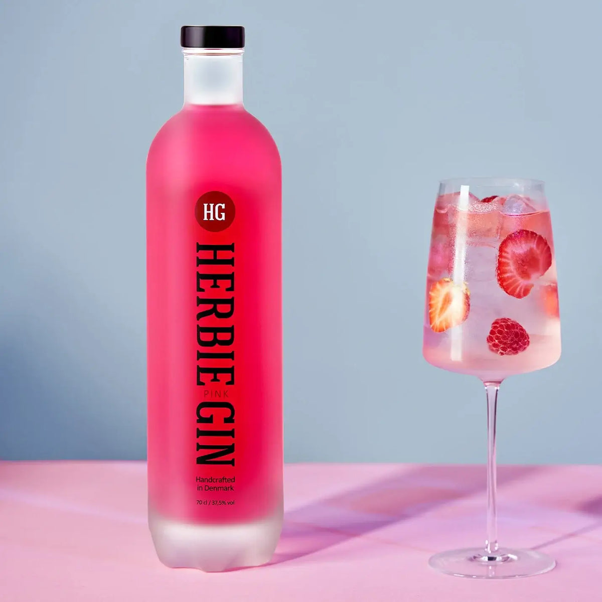 Herbie Pink Gin – Dansk pink gin med hindbær & tranebær mood