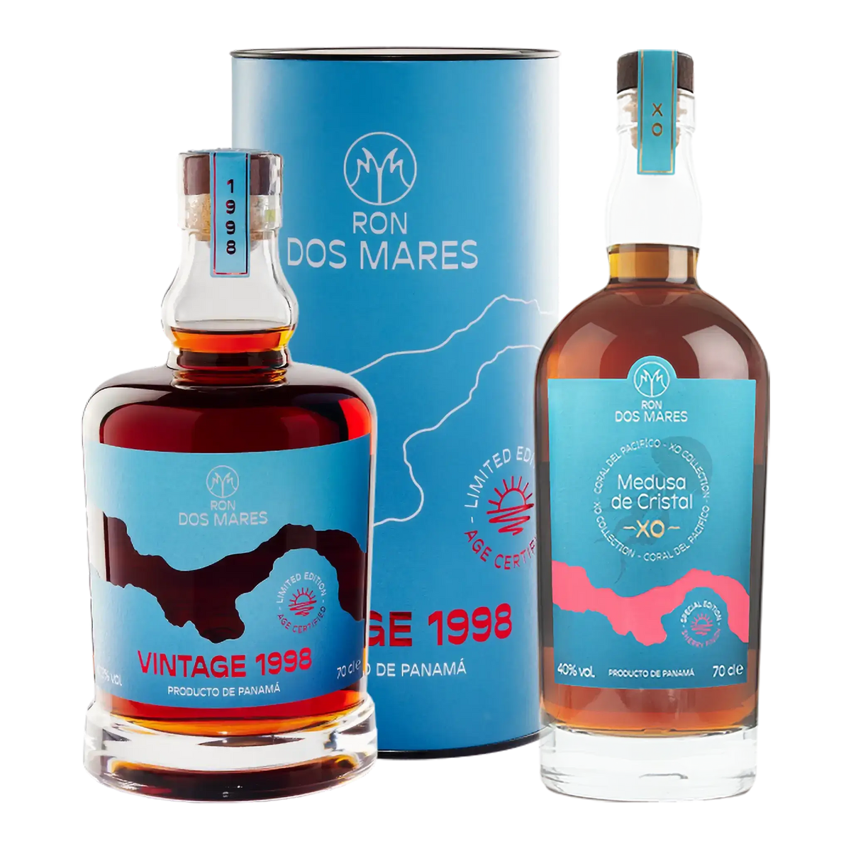 Ron Dos Mares Vintage 1998 Vintage Limited Edition 26 år + GRATIS Medusa de Cristal XO