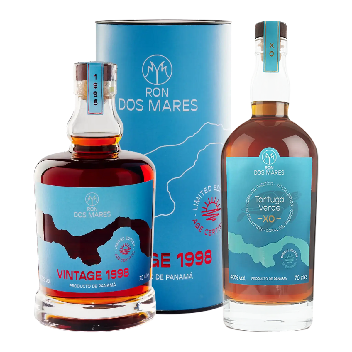 Ron Dos Mares Vintage 1998 Vintage Limited Edition 26-årig + KOSTNADSFRI Tortuga Verde XO