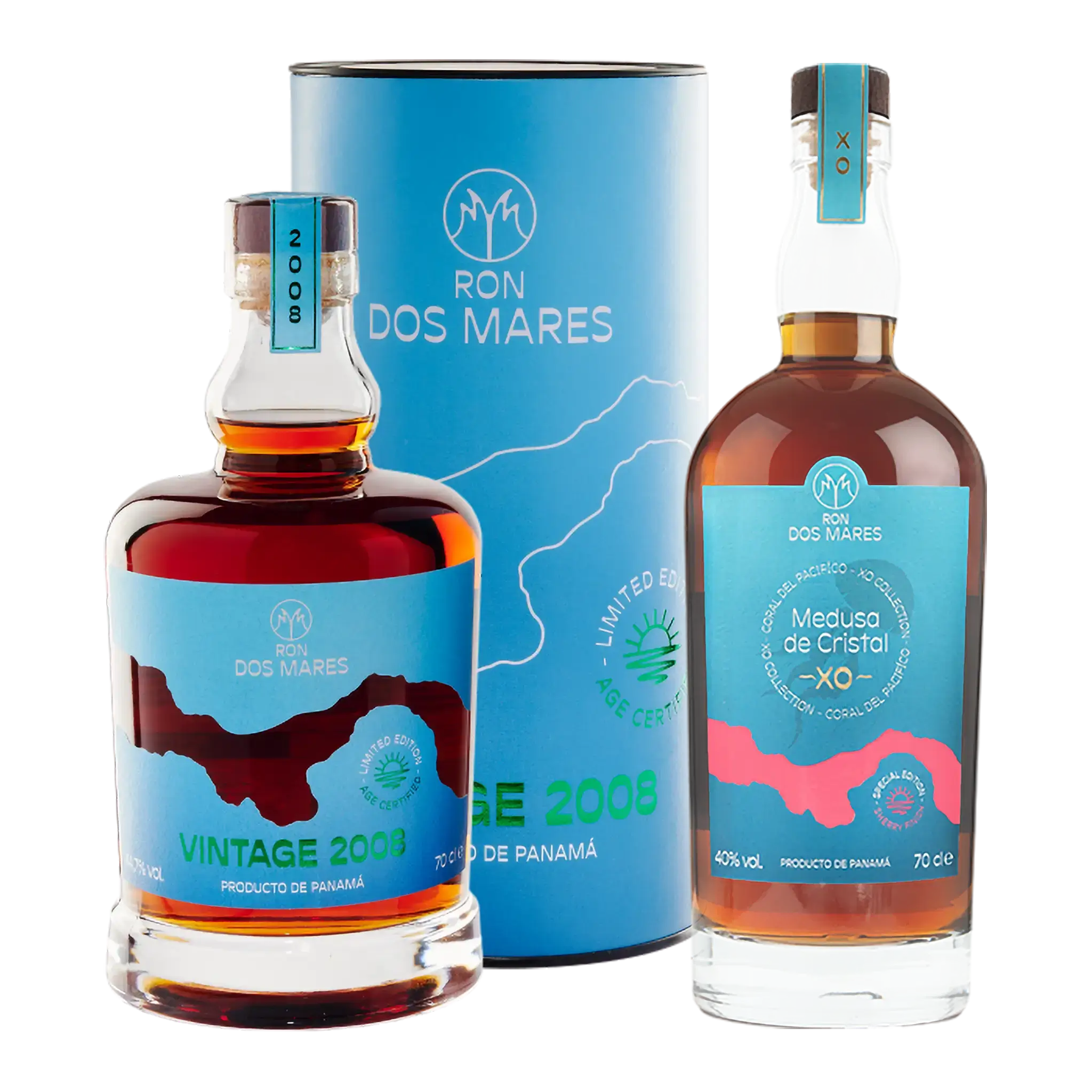 Ron Dos Mares Vintage 2008 Limited Edition 16 år + GRATIS Medusa de Cristal XO