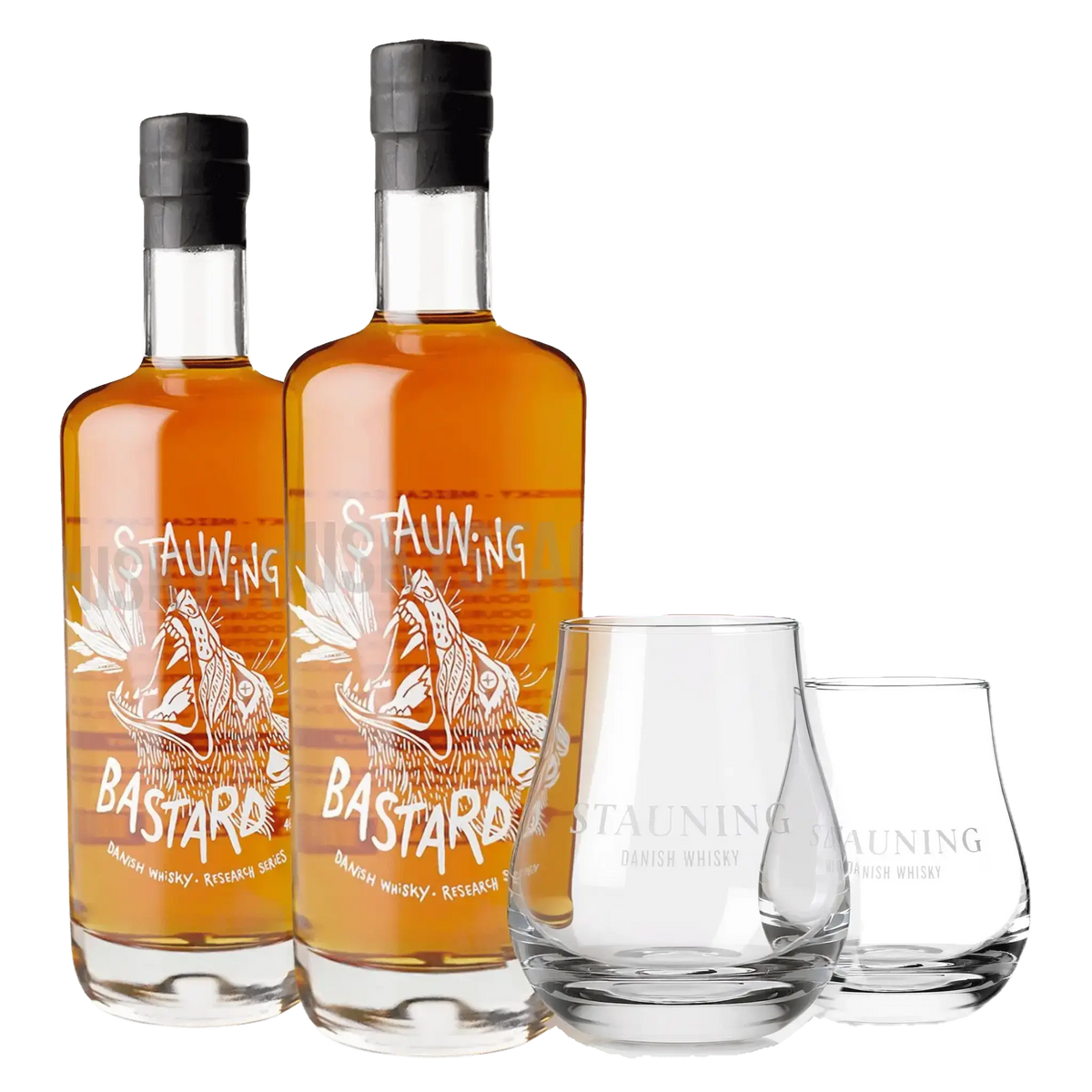 2 fl. Stauning Bastard + 2 stk. GRATIS Stauning Whiskyglas
