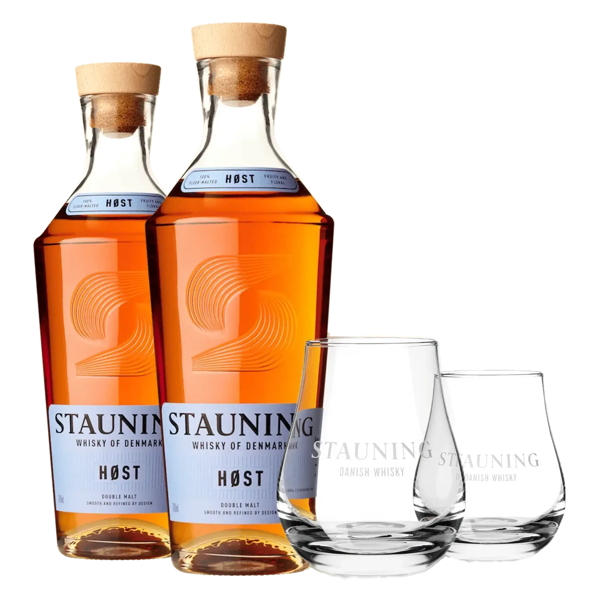 2 fl. Stauning HØST + 2 stk. Stauning Whiskyglas