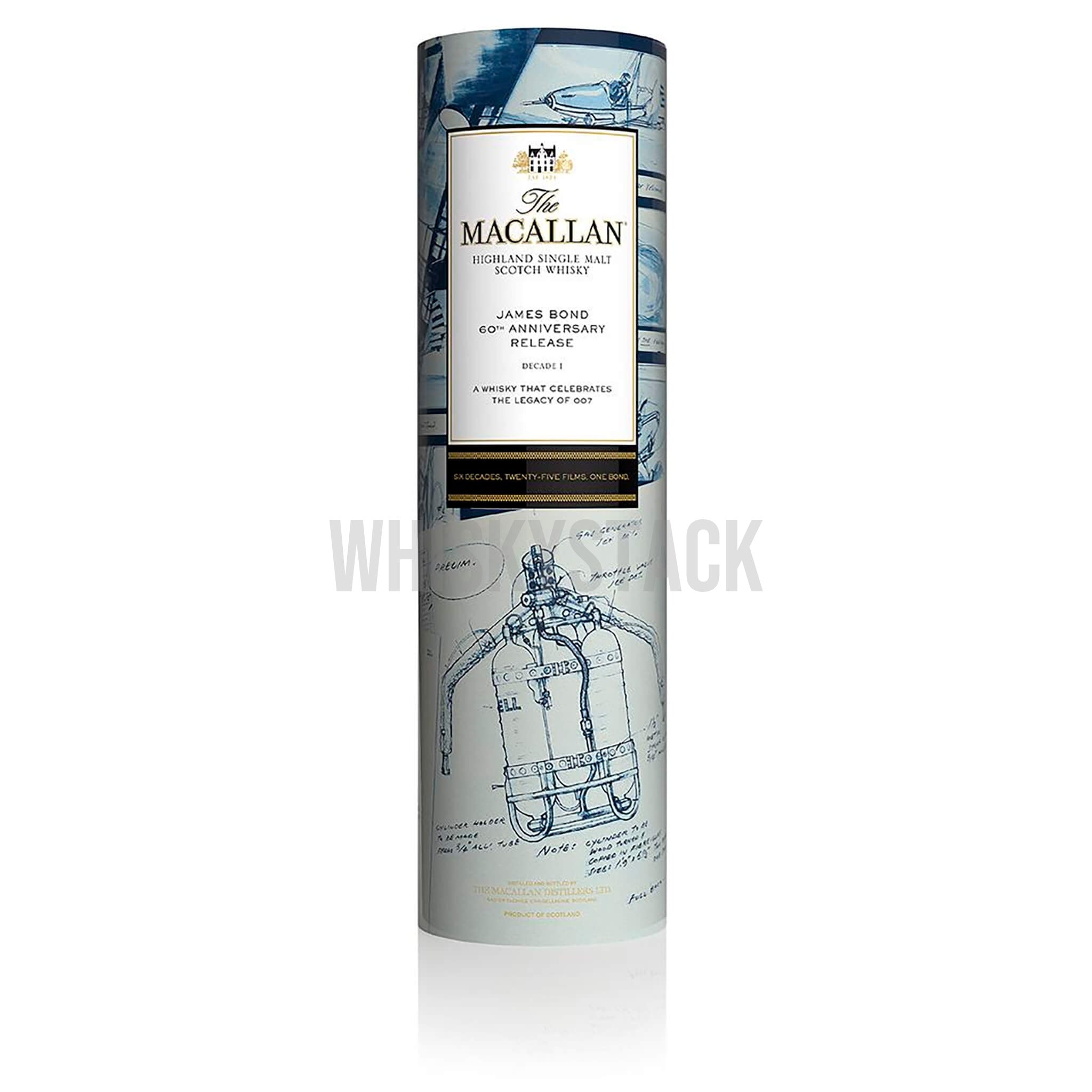 The Macallan James Bond 60th Anniversary Release Decade 1 tub