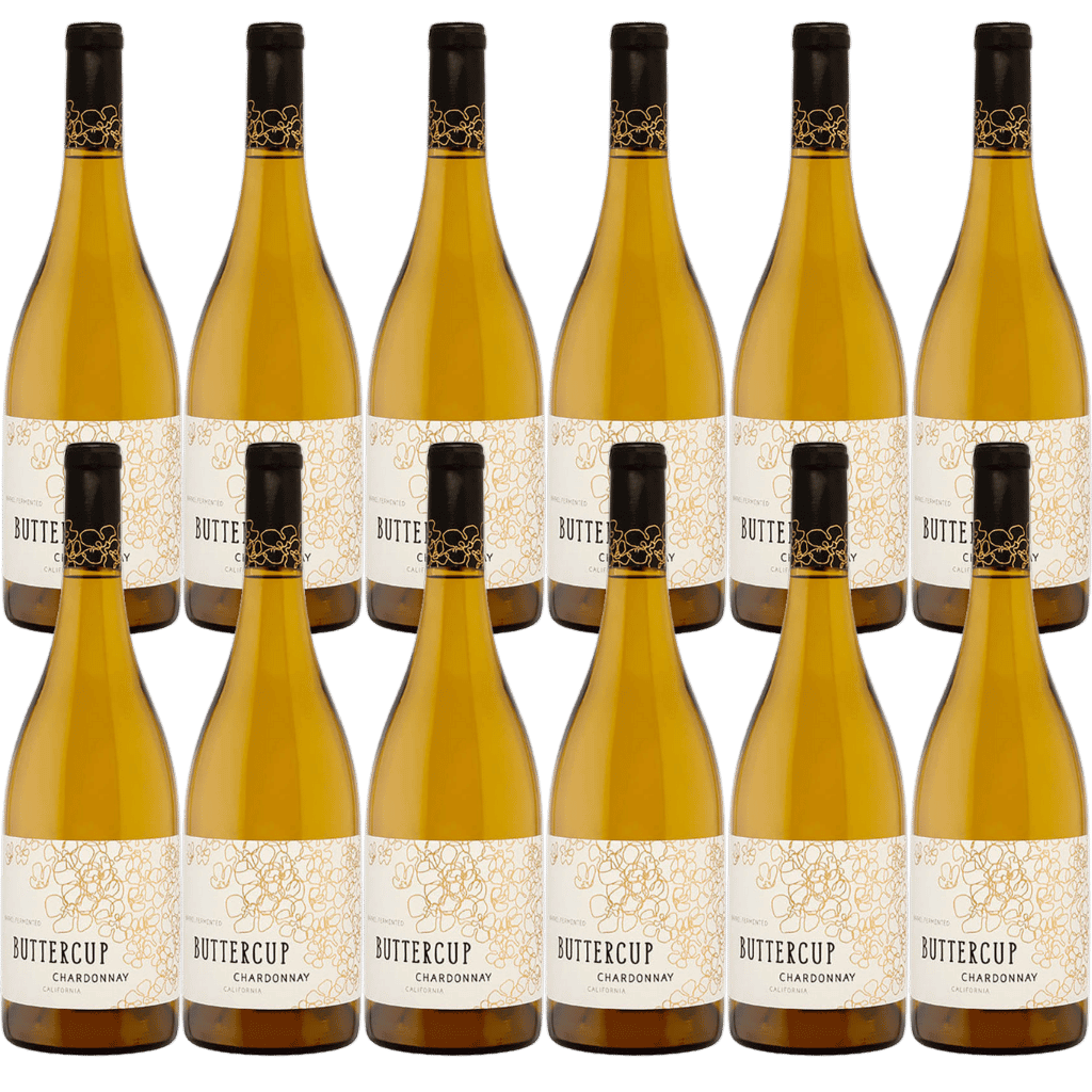 Fyldig californisk hvidvin: Buttercup Chardonnay i 12-pak