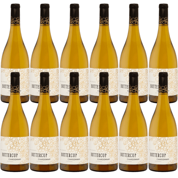 Fyldig californisk hvidvin: Buttercup Chardonnay i 12-pak
