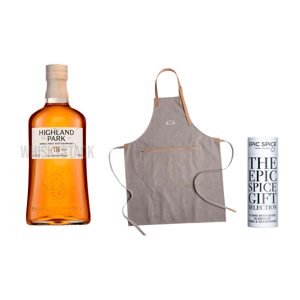 Den perfekte forkælelse – Highland Park 18 års med forkæde og BBQ mix