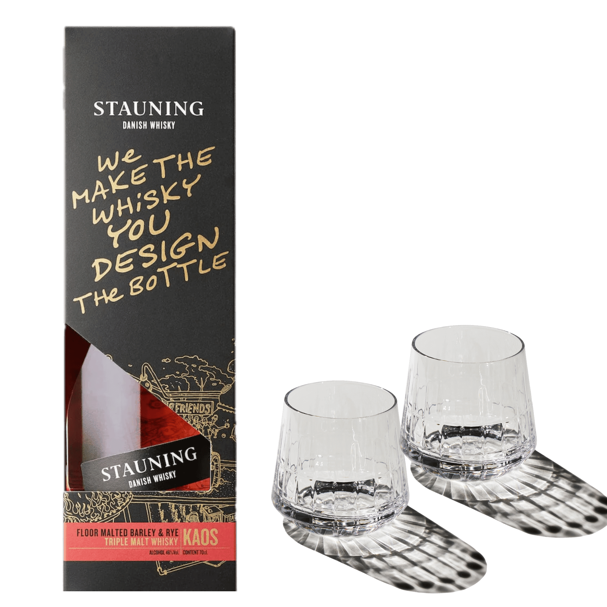 Stauning KAOS Design Edition & The Bear Whisky Glas – En Perfekt Oplevelse i Smag og Stil