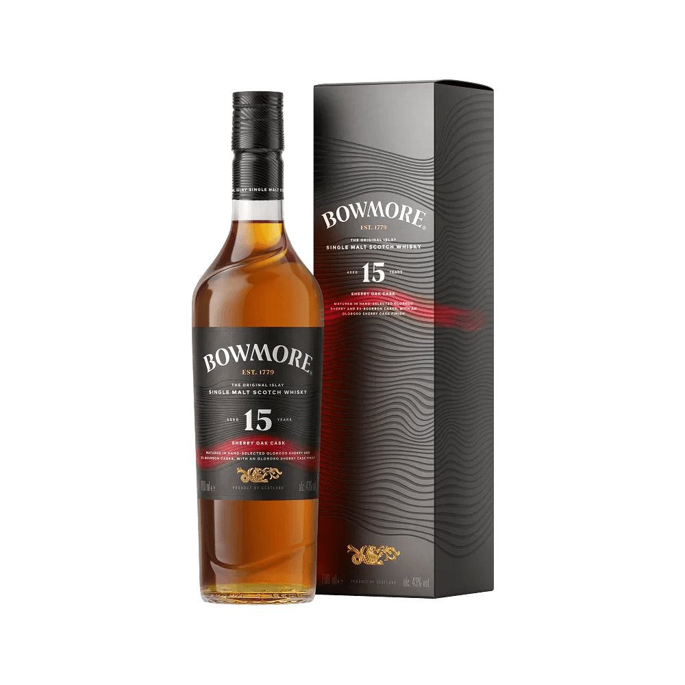   
Bowmore 15 Year Old Sherry Oak – En sofistikeret Islay-whisky med dybde og karakter  
