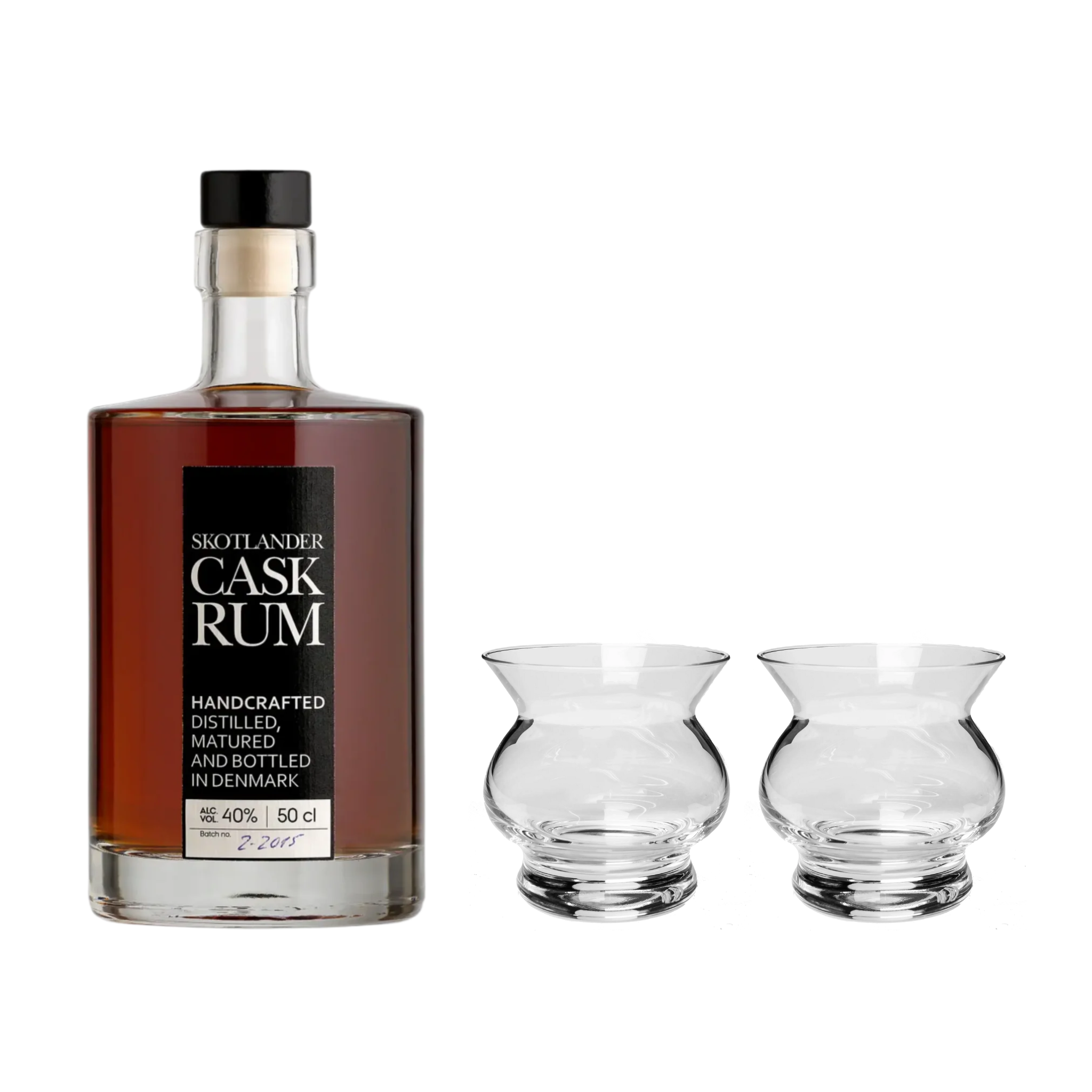 Forkæl dig selv eller en ven med Ja tak v - Skotlander Cask Rom inkl 2 glas