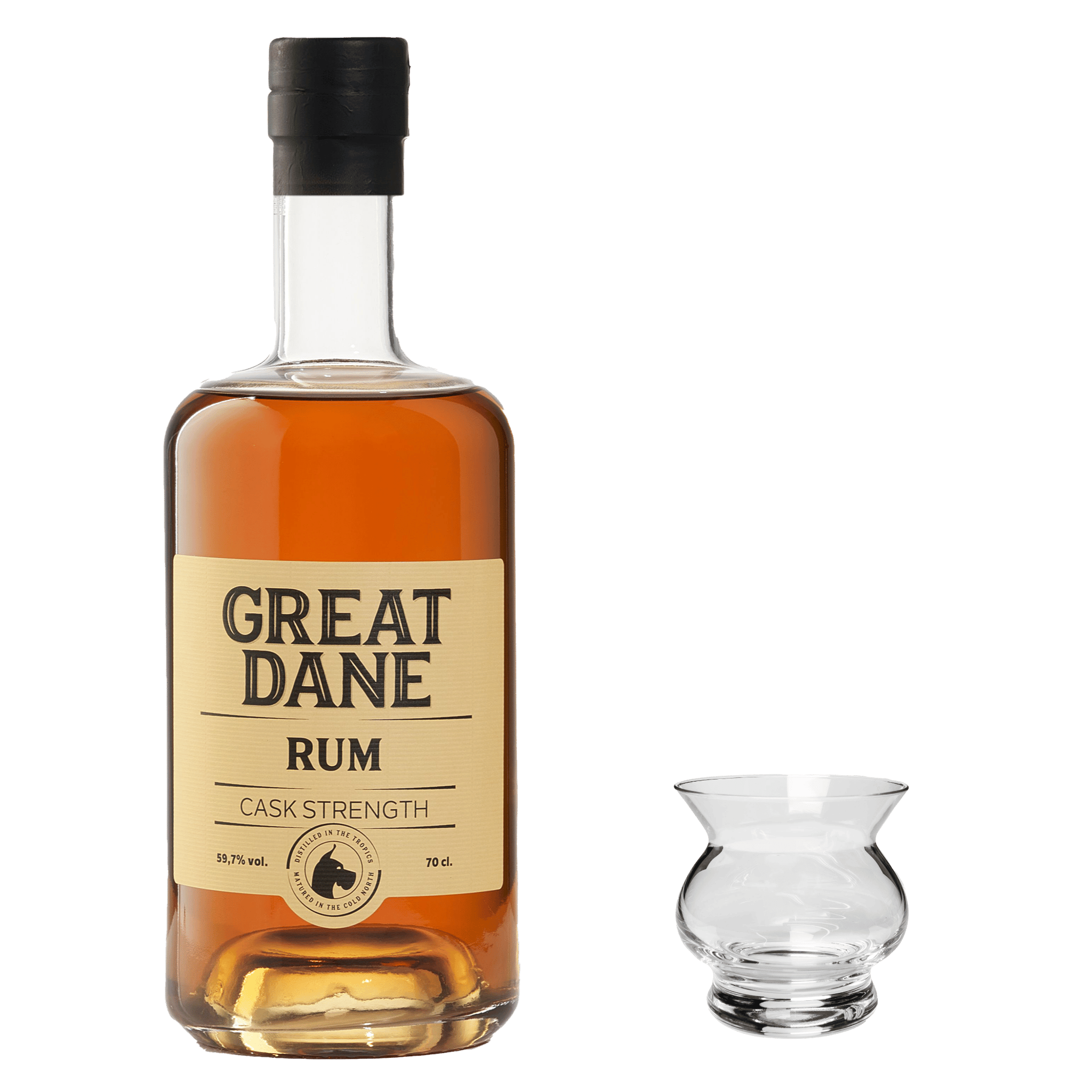 Great Dane Cask Strength Rum & Elite Neat Romglas – En Sublim Romoplevelse