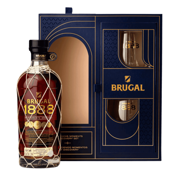 Brugal 1888 Gavepakke med 2 glas – Eksklusiv romgave