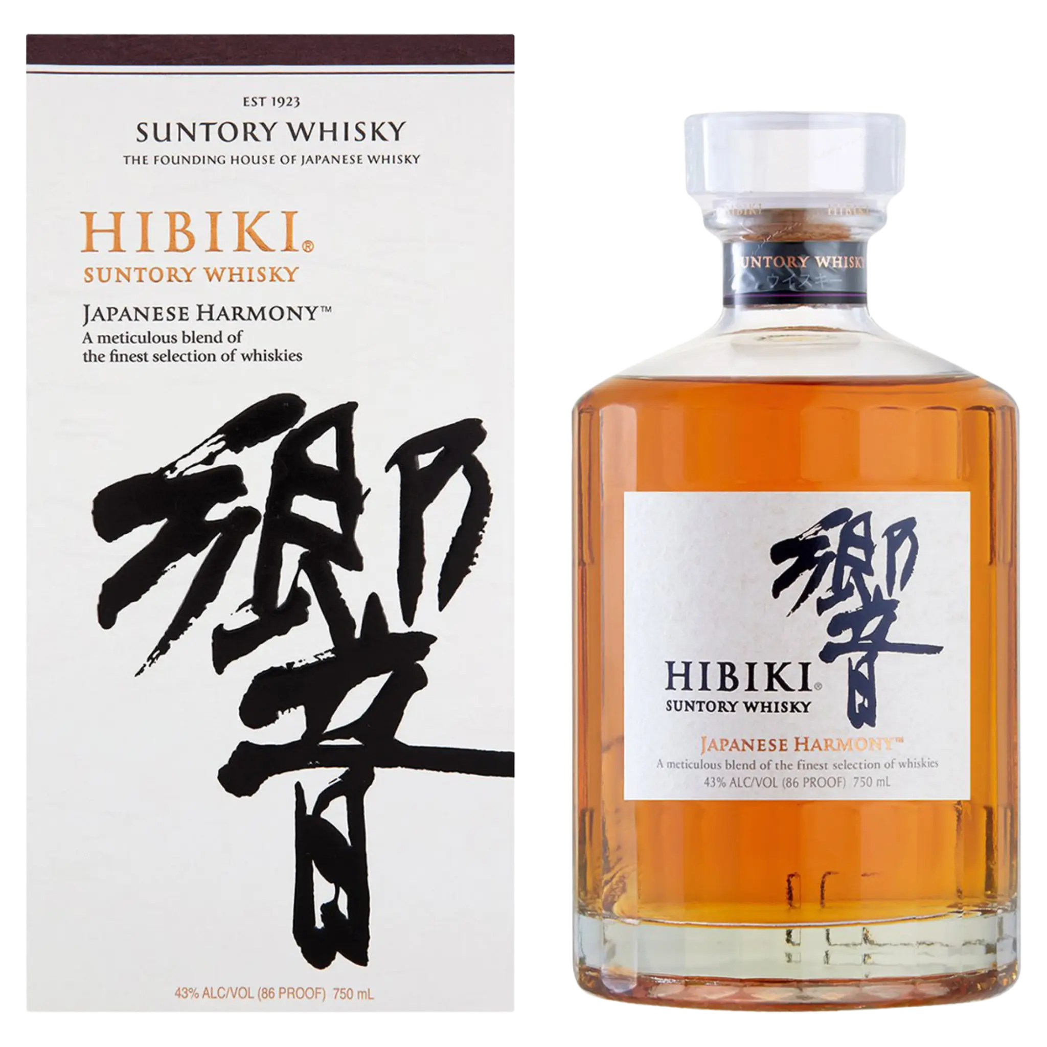 Hibiki Japanese Harmony - Japansk Whisky Blending fra Suntory Flaske og Boks