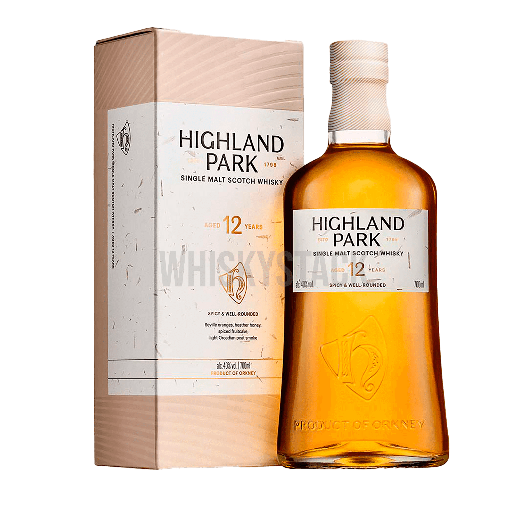 Highland Park 12 Years Old Viking Honour Flaske og Box