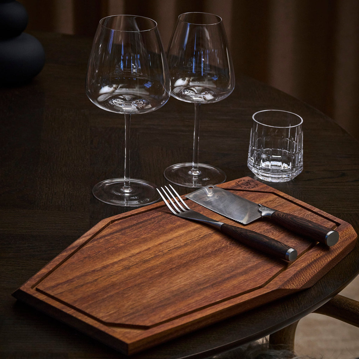 The Mancave Wild Beast Steak Set + 2 st. Bold Bourgogne-glas