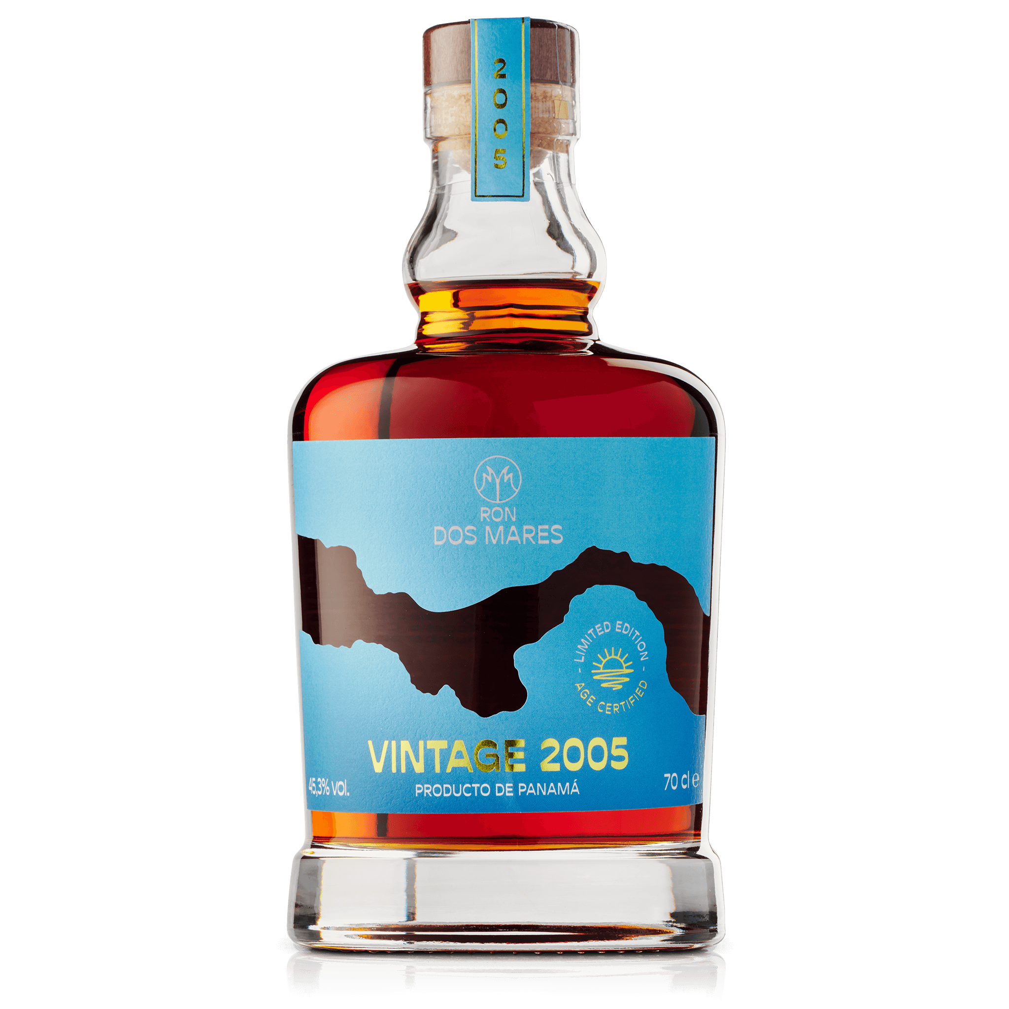 Ron Dos Mares Vintage 2005 Vintage Limited Edition 19 År Panama Rom Flaske