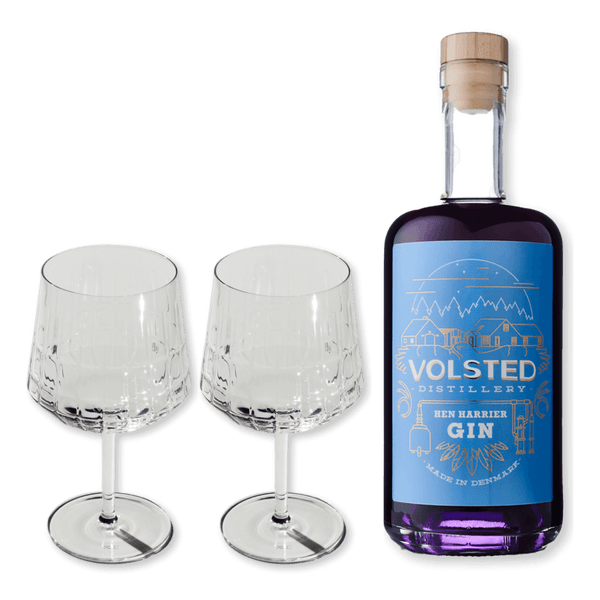 Volsted Hen Harrier Gin + 2 stk The Blend Gin Glass