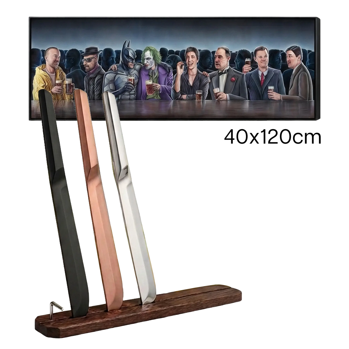 The Mancave Royal Champagnesabel + At The Bar Konstverk (40x120 cm.)