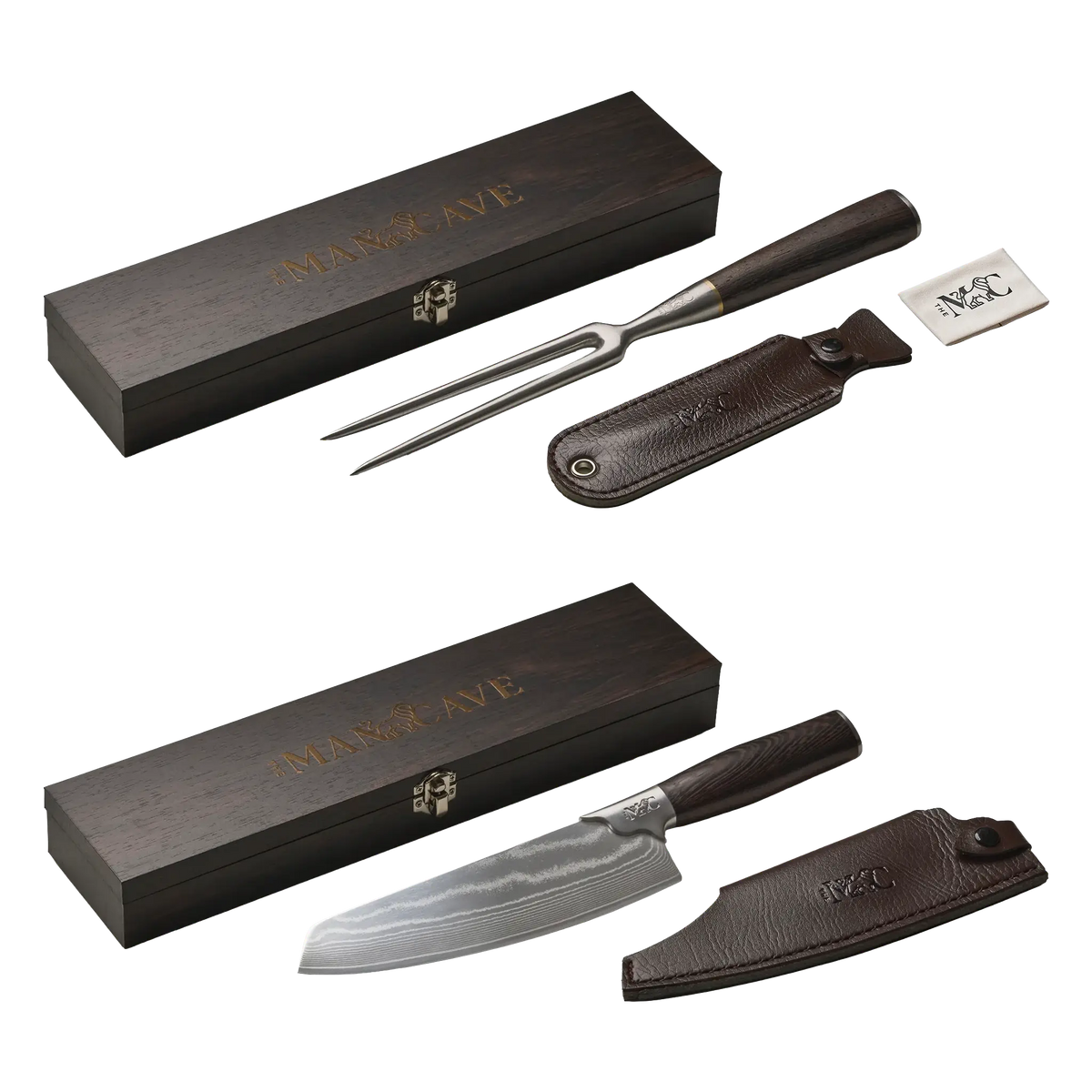 The Mancave Chef's Cut-kniv + premium köttgaffel