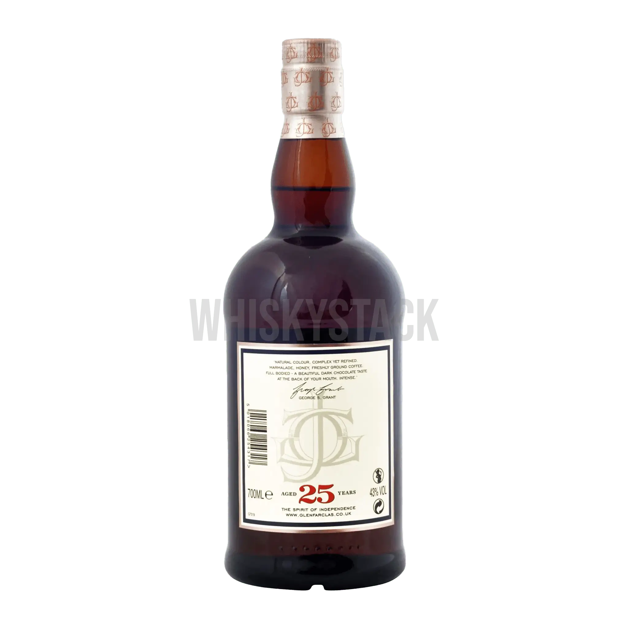Glenfarclas 25 Years Old Bottle Back