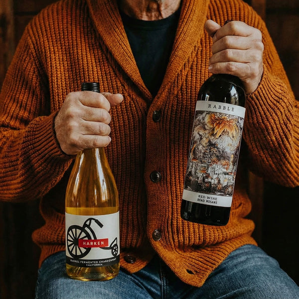 Harken 2024 Chardonnay + Rabble 2023 Cabernet Sauvignon man, Whiskystack