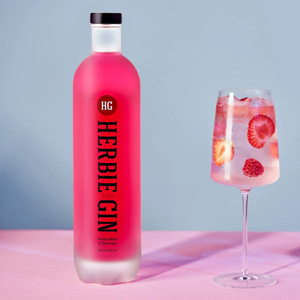 Herbie Pink Gin – dansk rosa gin med hallon och tranbär