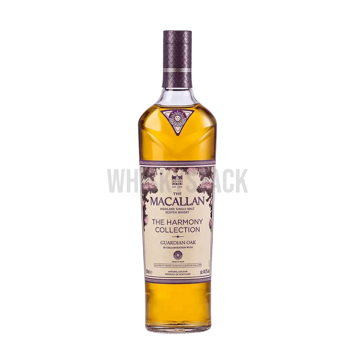 Oplev The Macallan Harmony Collection Guardian Oak, en luksuriøs single malt whisky med noter af frugt, chokolade og egetræ. Perfekt til samlere og whiskyentusiaster.