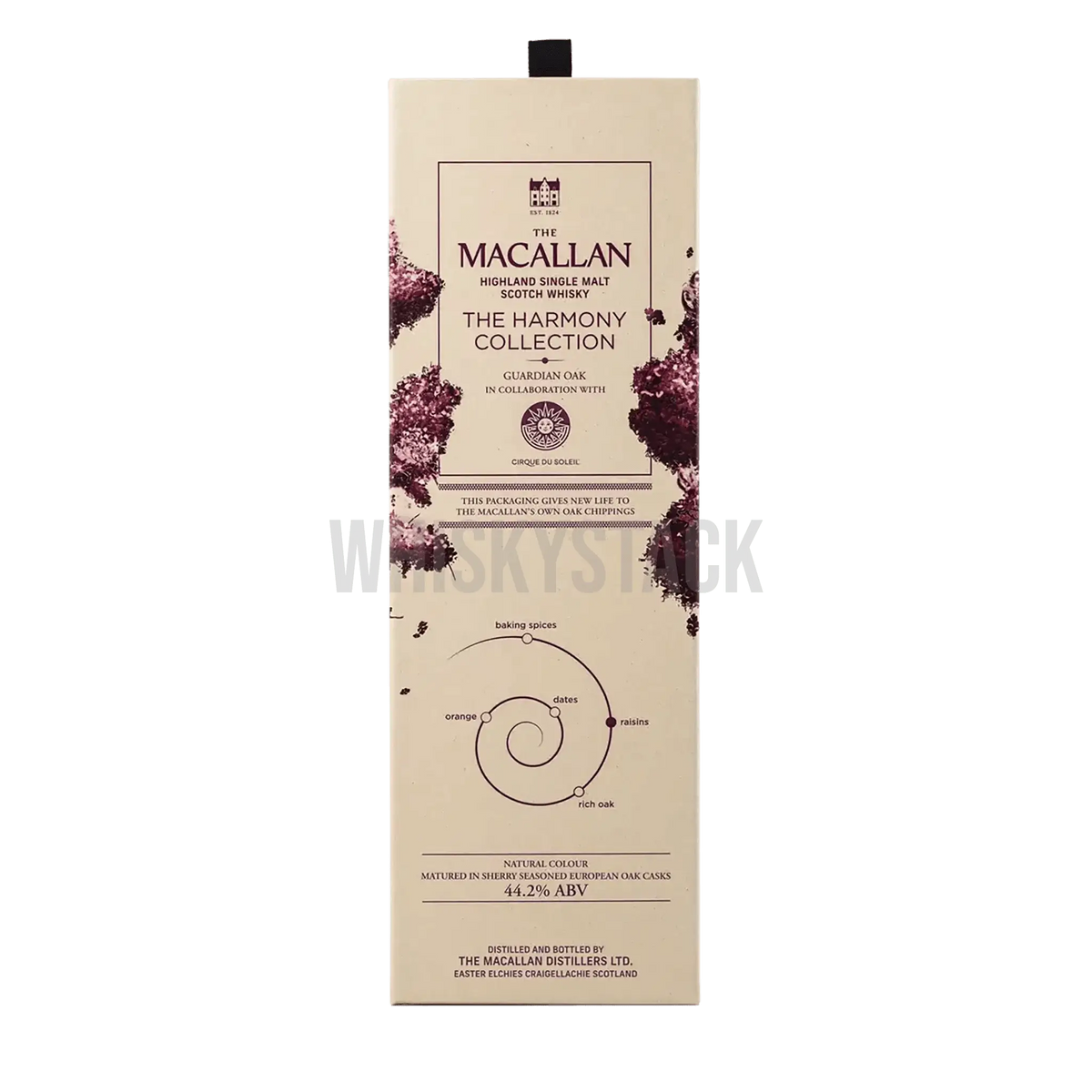Oplev The Macallan Harmony Collection Guardian Oak, en luksuriøs single malt whisky med noter af frugt, chokolade og egetræ. Perfekt til samlere og whiskyentusiaster.