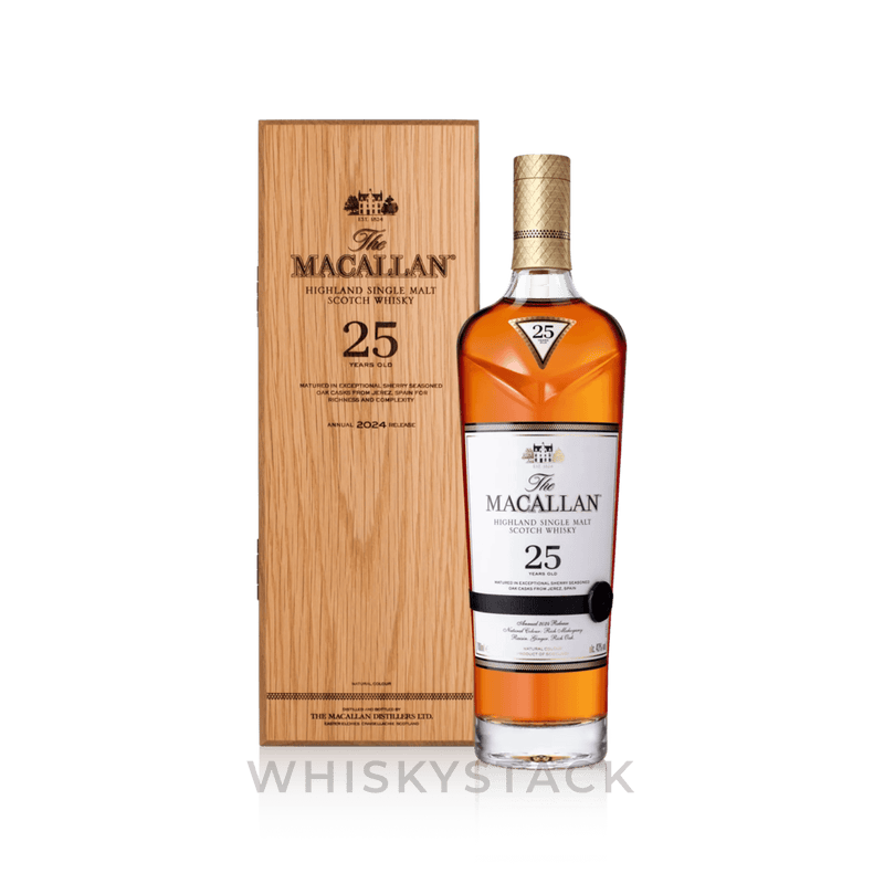 The Macallan Sherry Oak 25 Years Old – 2024 Release Boks og Flaske