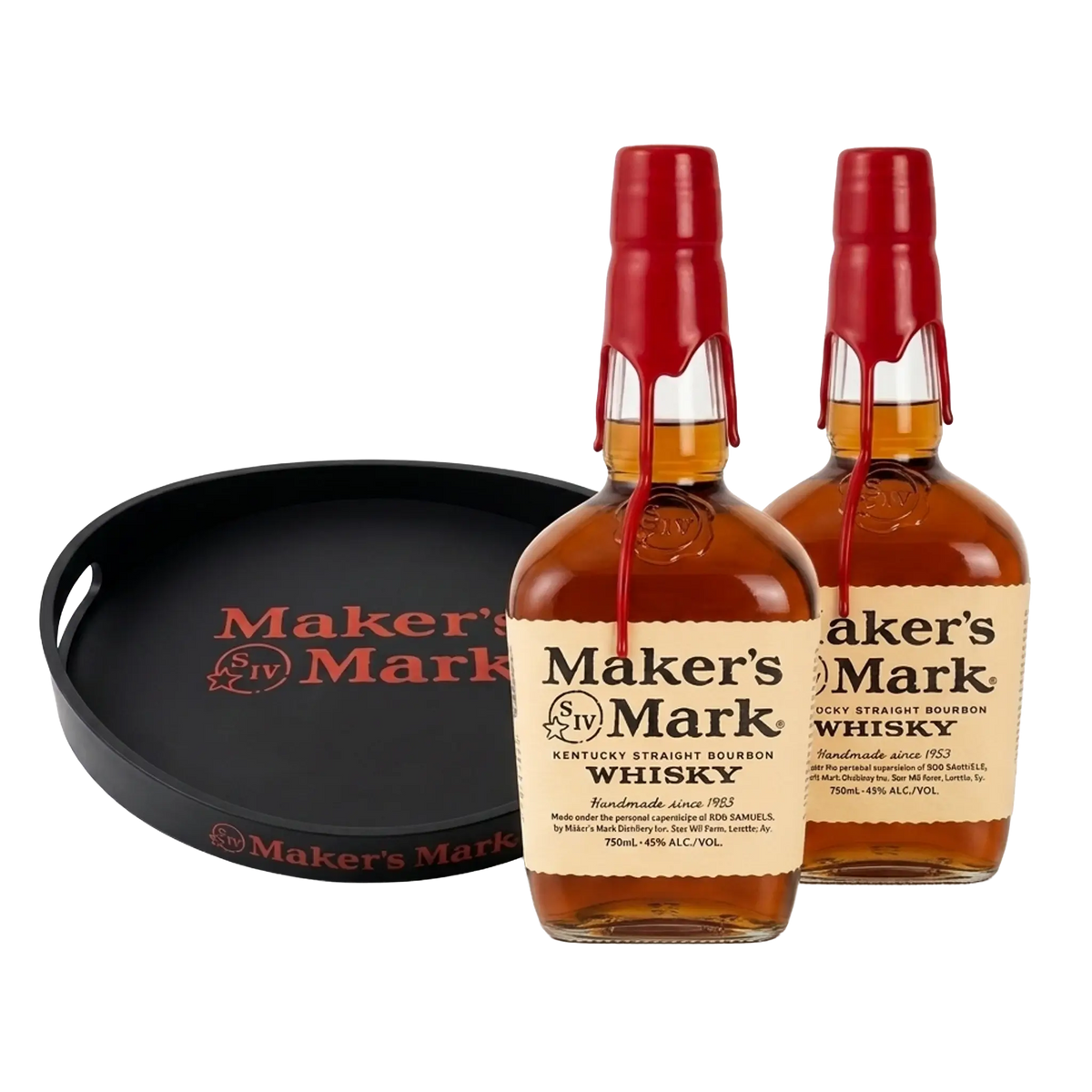 2 fl. Maker's Mark Bourbon Whisky + GRATIS Maker's Mark Serveringsbakke