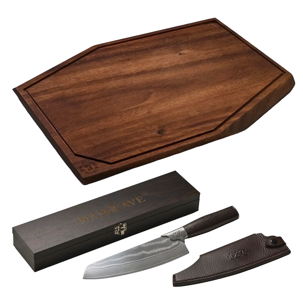 The Mancave Master's skärbräda + kockkniv