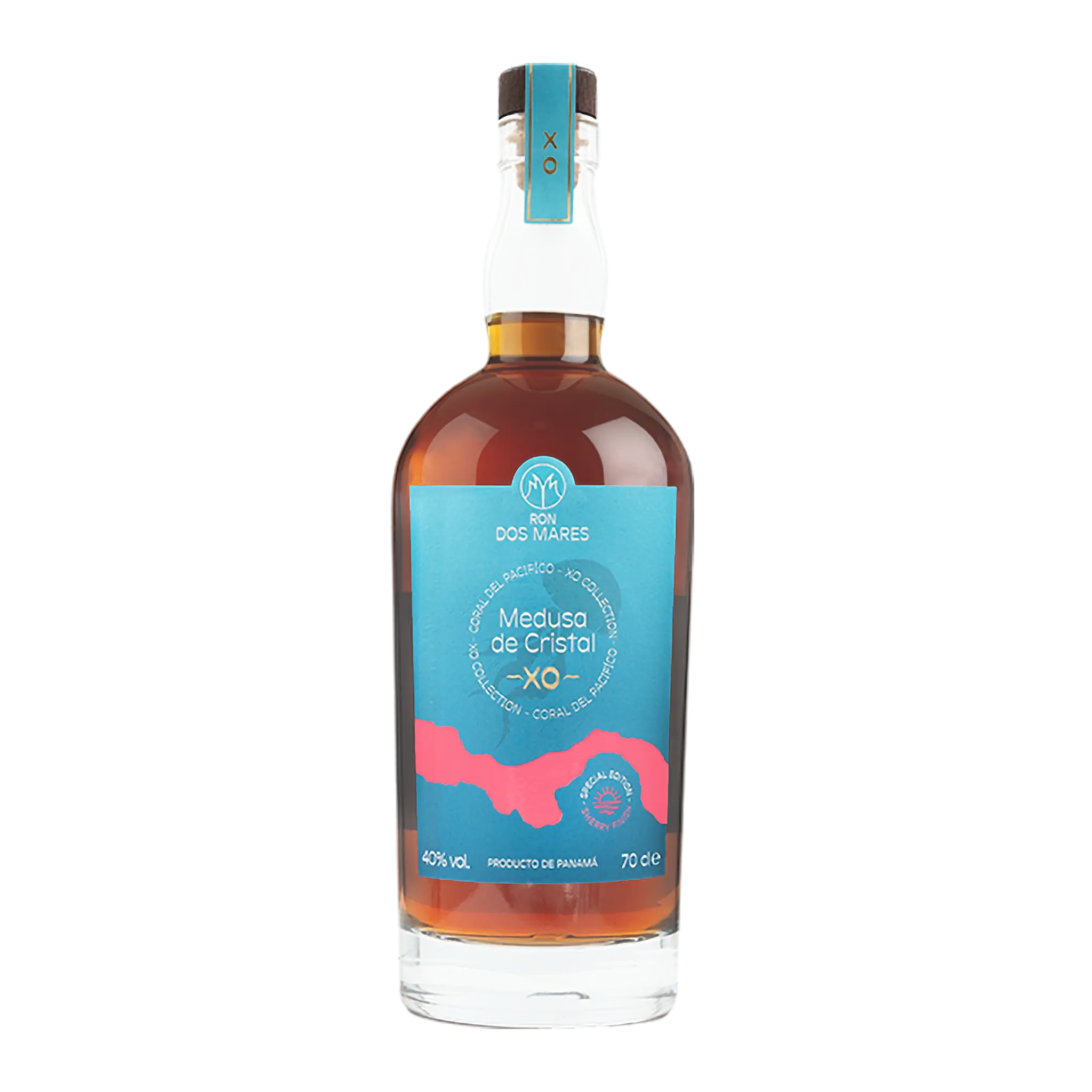 Ron Dos Mares Medusa de Cristal XO Panama Rom Flaske