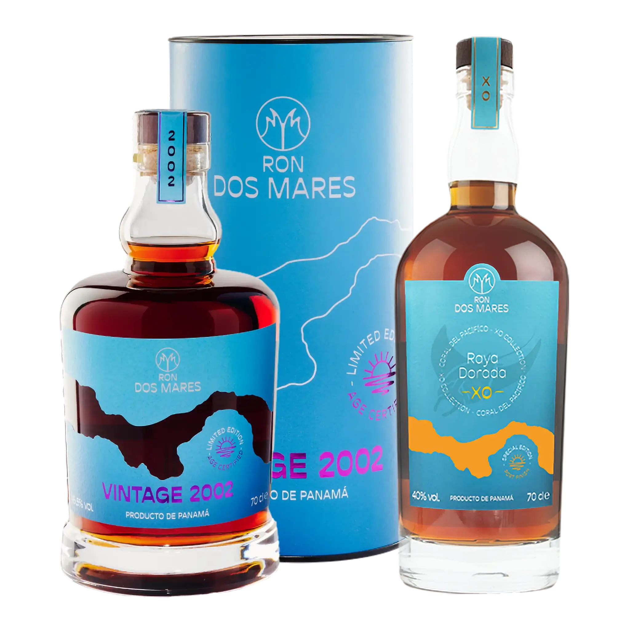 Ron Dos Mares Vintage 2002 Limited Edition 22 år + GRATIS Raya Dorada XO