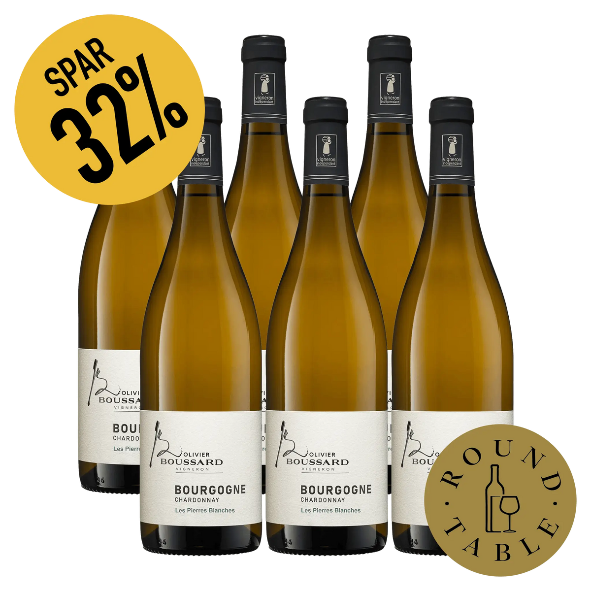 6 fl. Boussard Bourgogne Chardonnay Cuvée Les Pierres Blanches 2025 (Round Table)