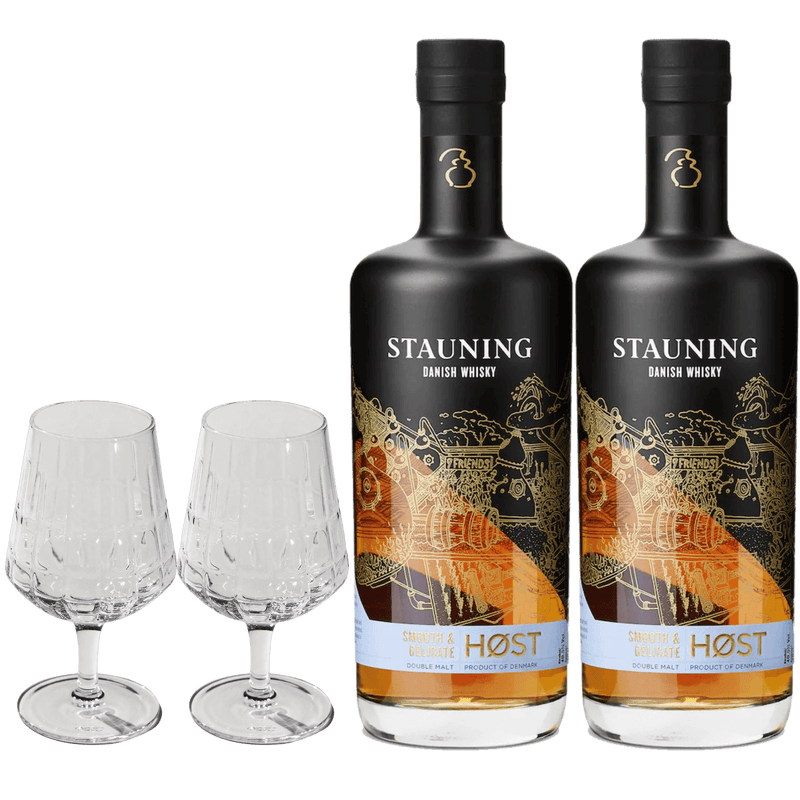 Stauning Høst – 2 Flasker + 2 The Bullet Whiskyglas