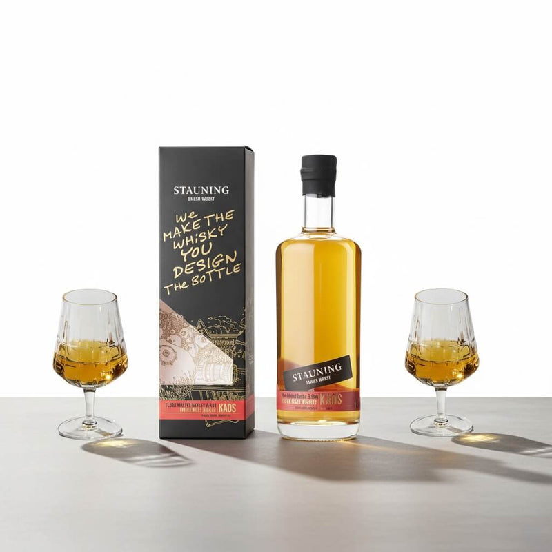 Stauning Kaos Design Your Edition + 2 stk. The Bullet Whisky Glass