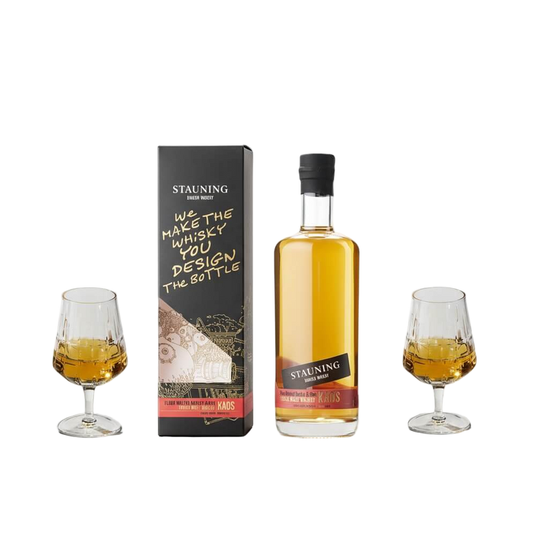 Stauning Kaos Design Your Edition + 2 stk. The Bullet Whisky Glass