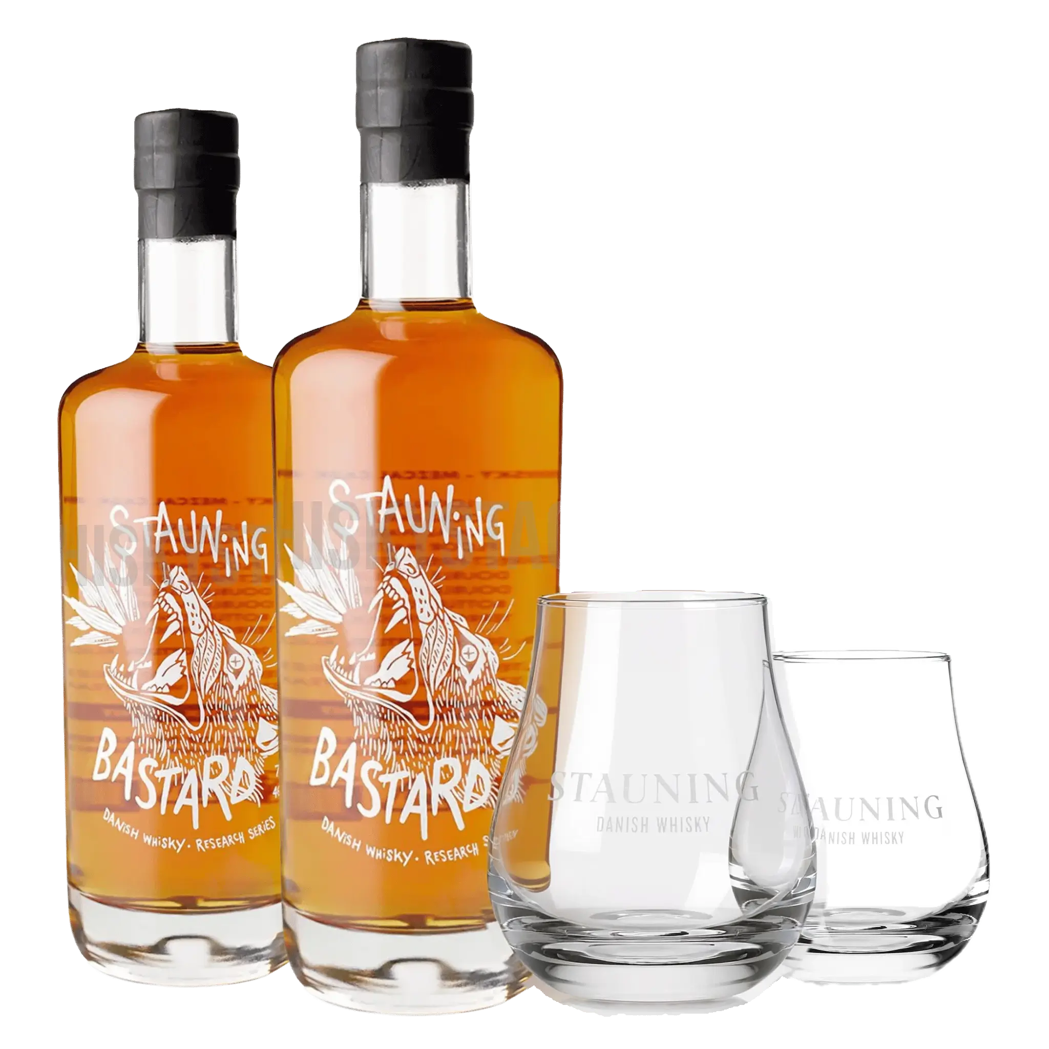 2 fl. Stauning Bastard + 2 stk. GRATIS Stauning Whiskyglas
