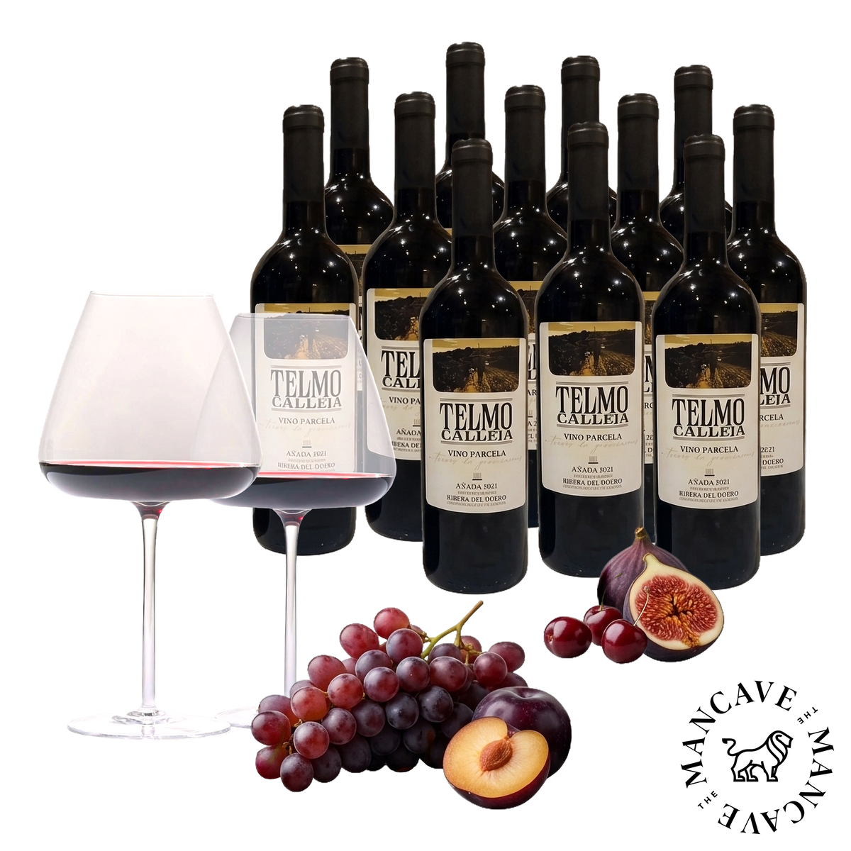 12 fl. Telmo Calleja 2023 + 2 st. GRATIS Bold Bourgogne-glas