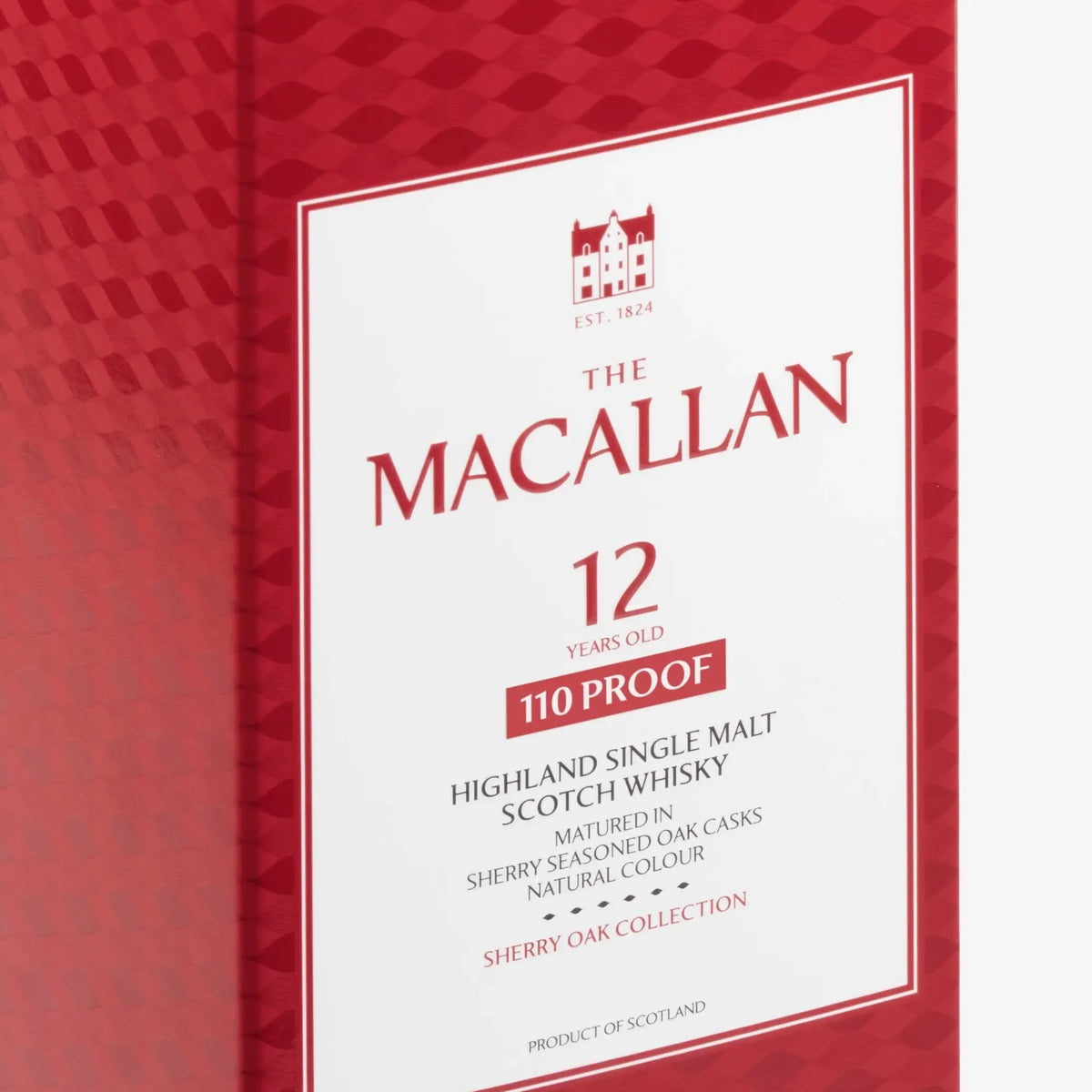 Macallan 12 Years Old 110 Proof Sherry Oak Whiskystack Whisky Box Label